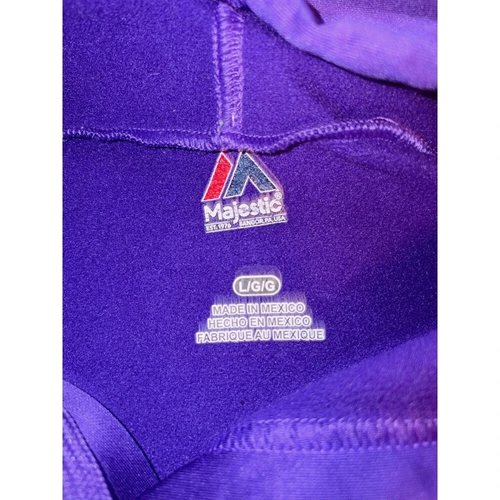 Majestic Minnesota Vikings Hoodie Large Purple NFL Football NFC North Pullover